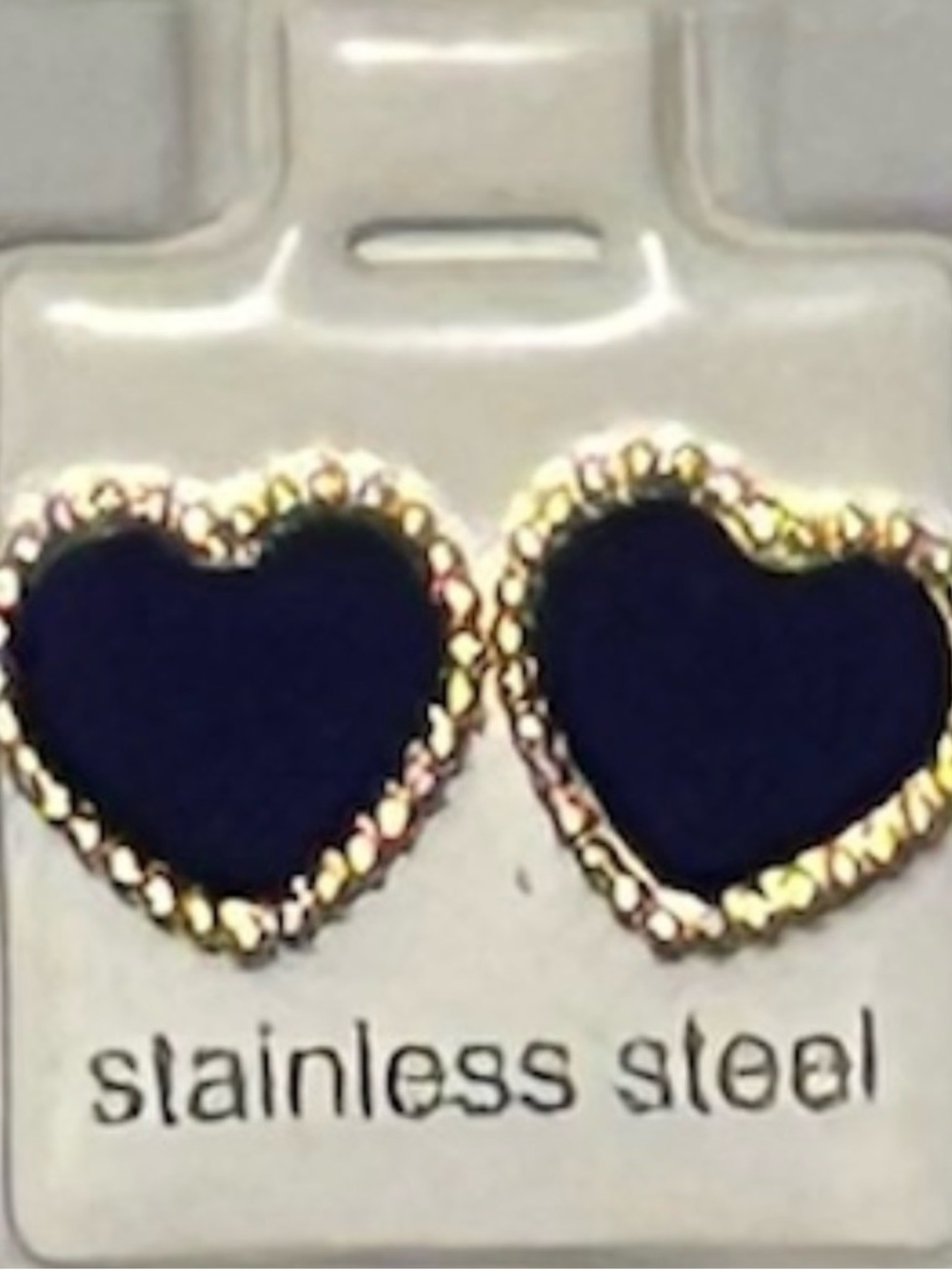 ACERO Stainless Steel Heart Stud Earrings… Set of 6 - Multicolor - Picture 5 of 7